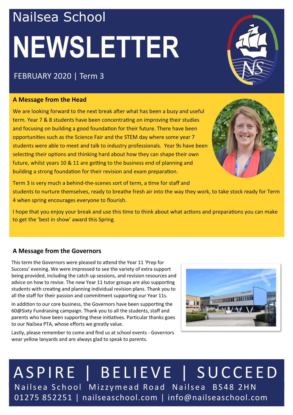 Nailsea School NEWSLETTER FEBRUARY 2020 | Term 3
