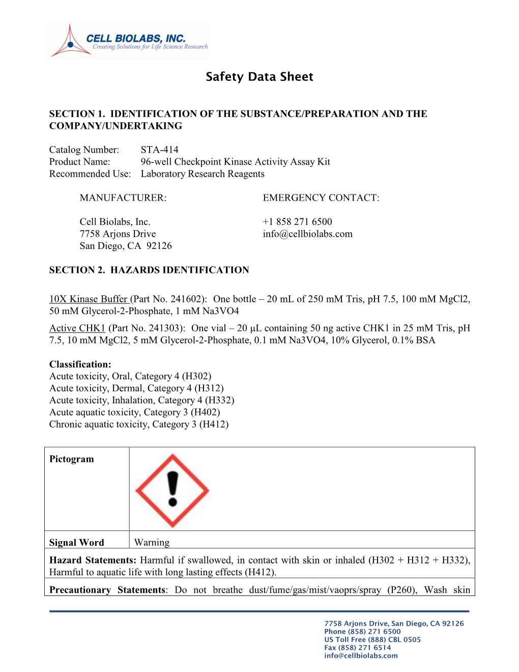 Safety Data Sheet