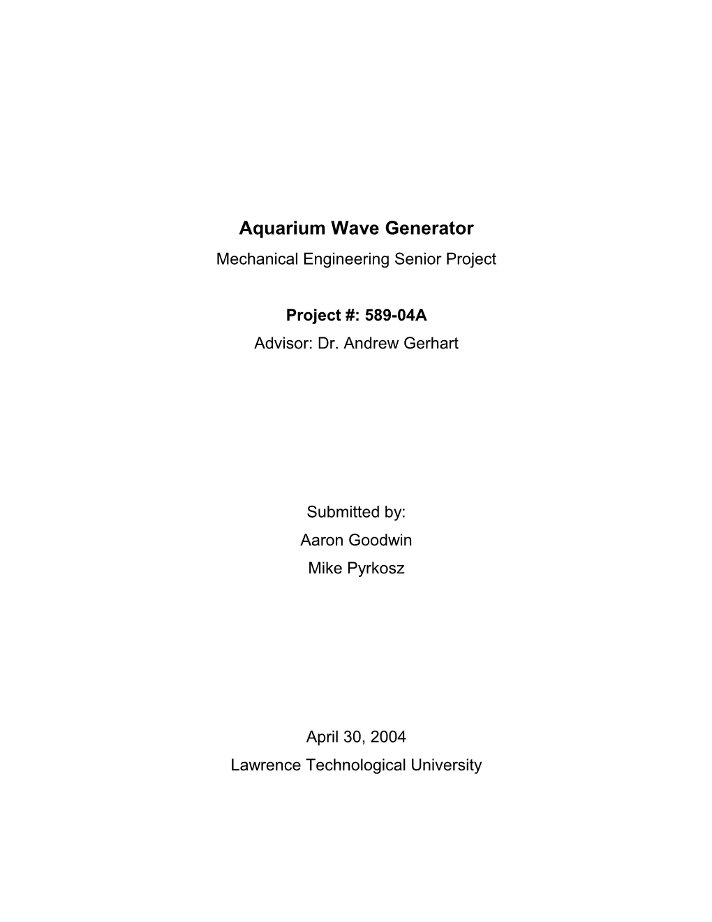 Aquarium Wave Generator