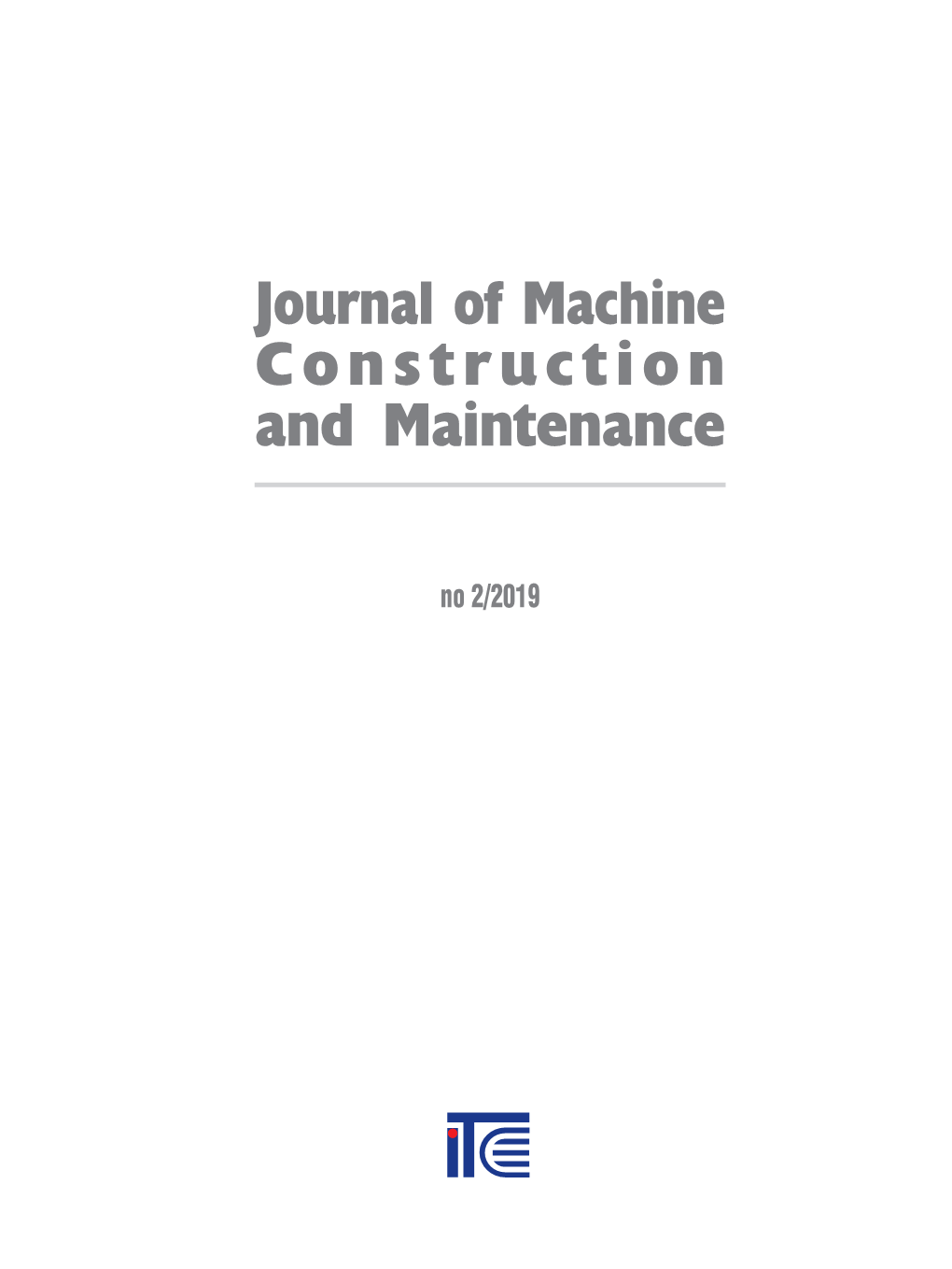 Journal of Machine Construction and Maintenance