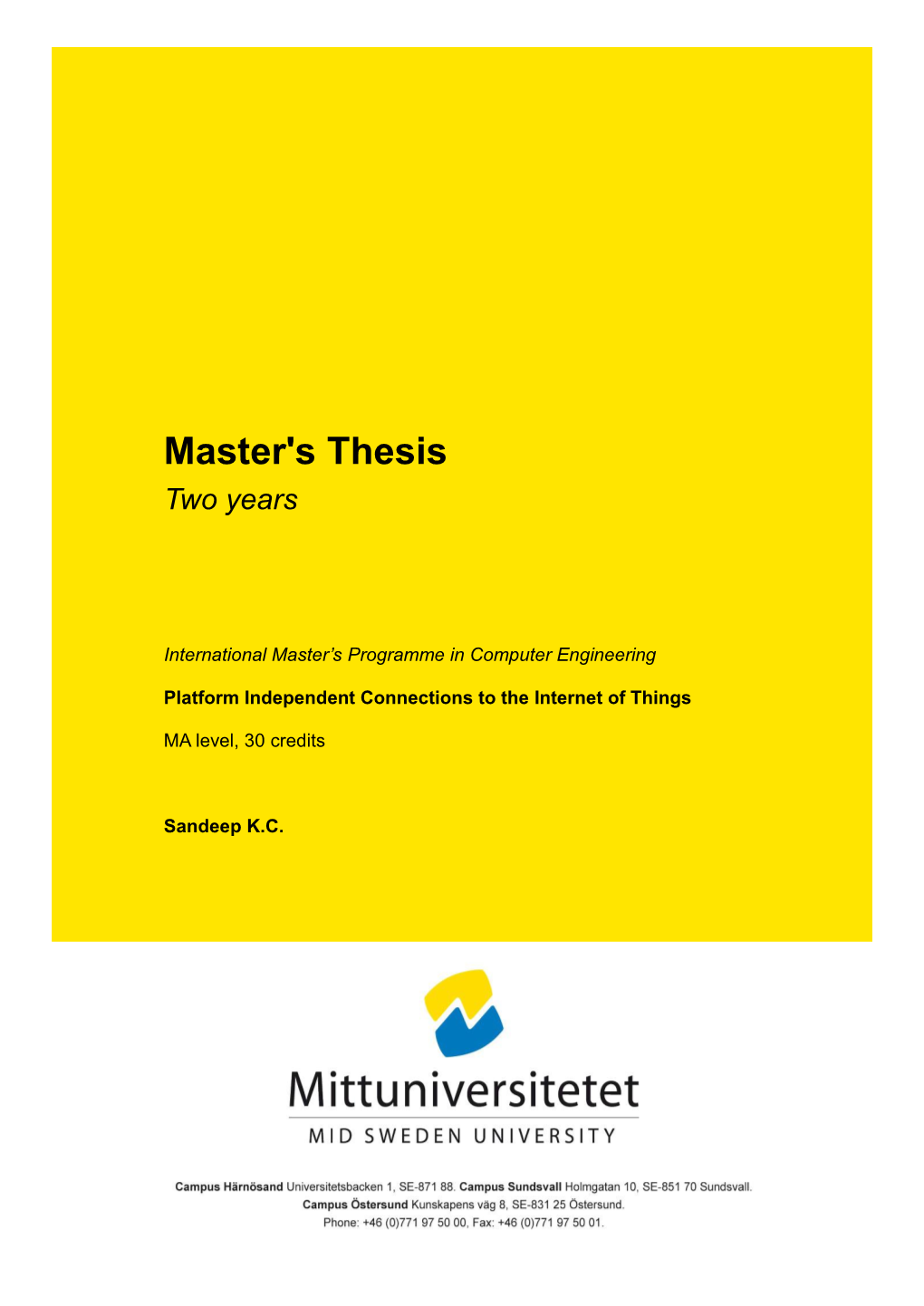 Master's Thesis