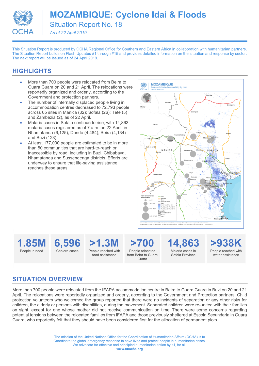 MOZAMBIQUE: Cyclone Idai & Floods