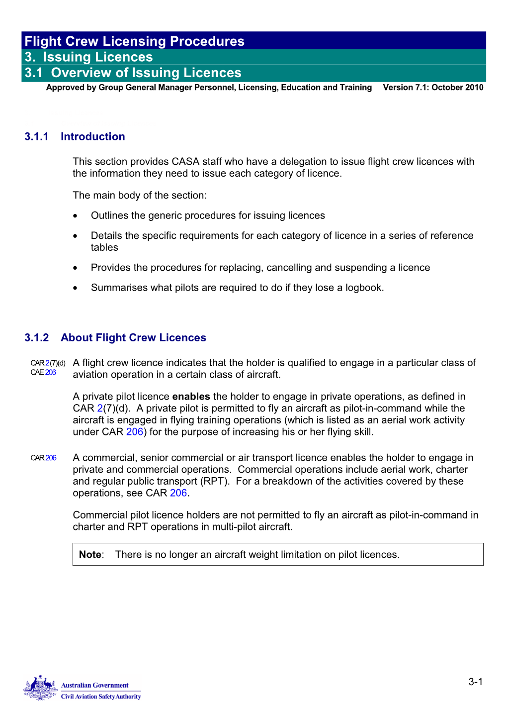 Flight Crew Licensing Procedures 3