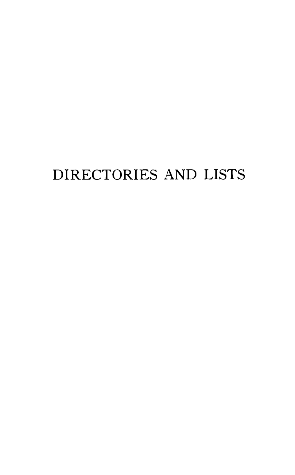 Directories and Lists Jewish National Organizations in the United States