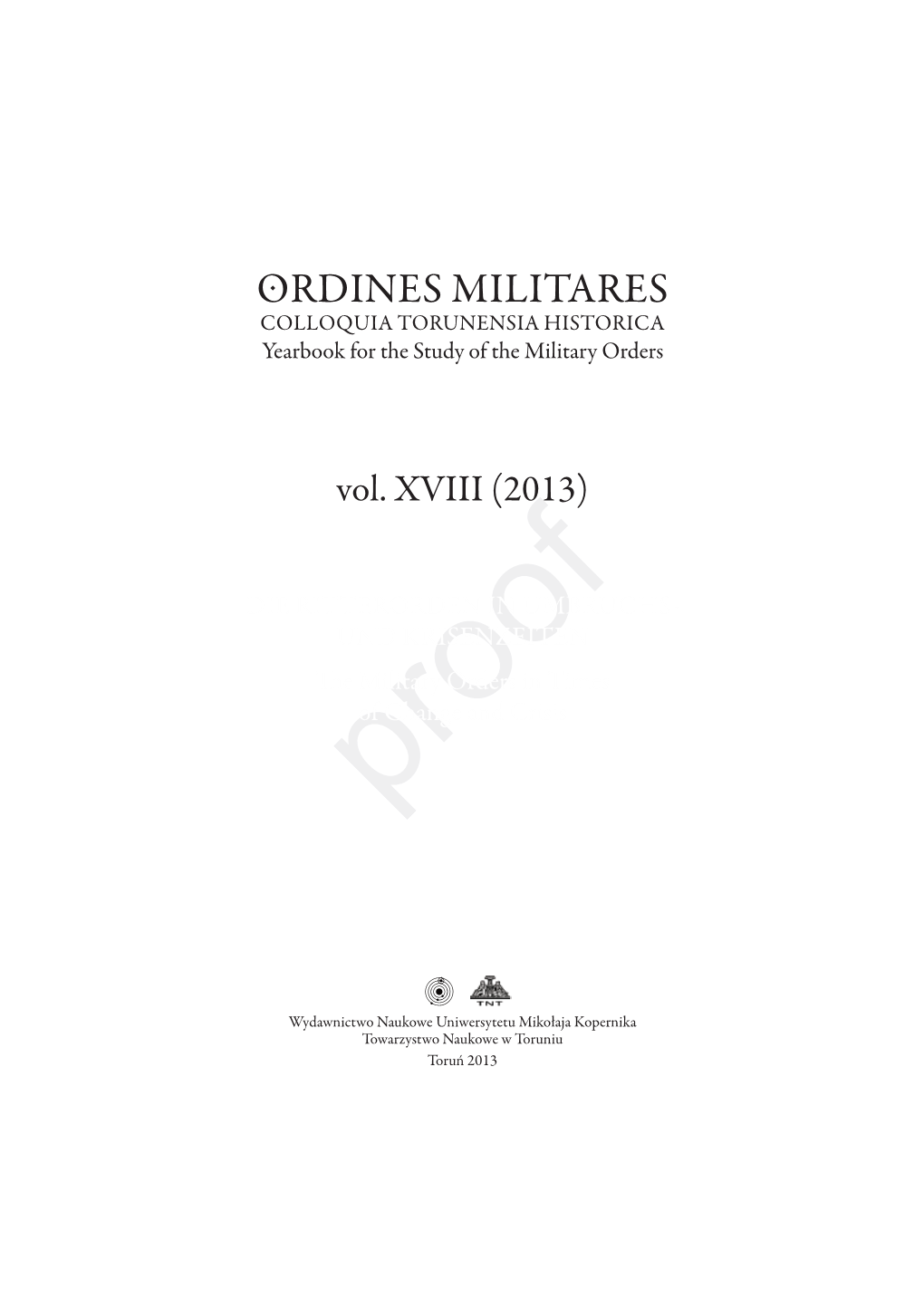 Ordines Militares Conference