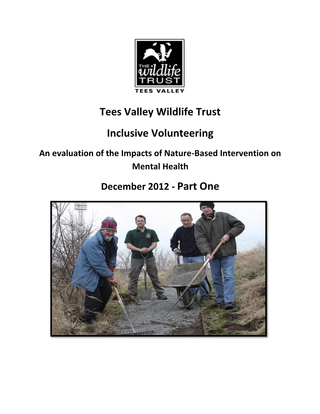 Tees Valley Wildlife Trust Nature-Based Intervention DMS Report Part