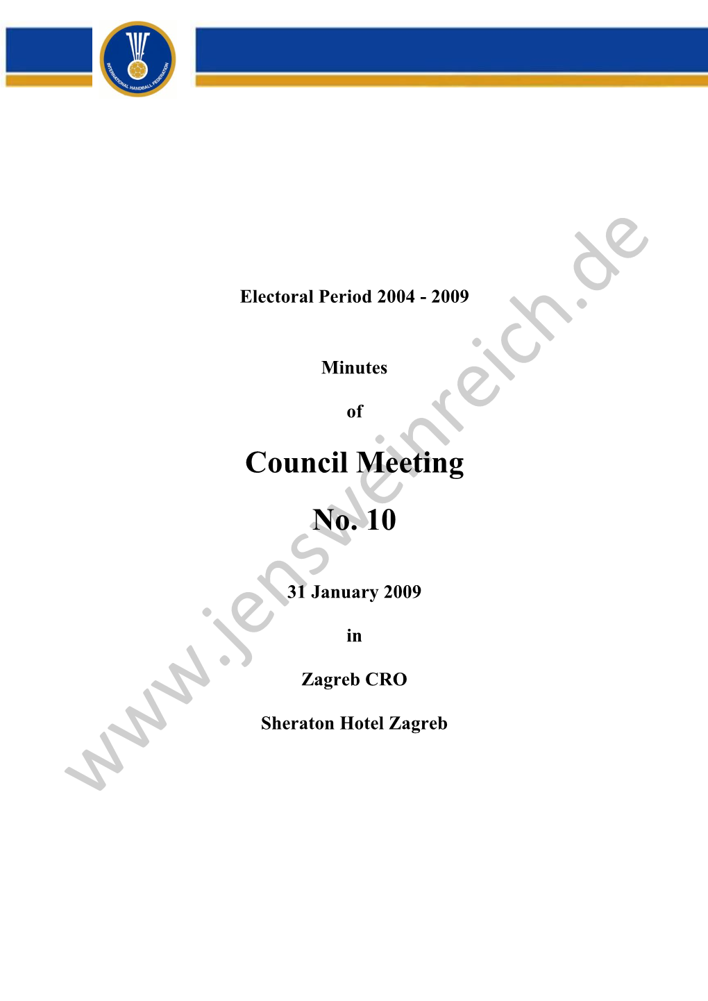 Council Meeting No. 10