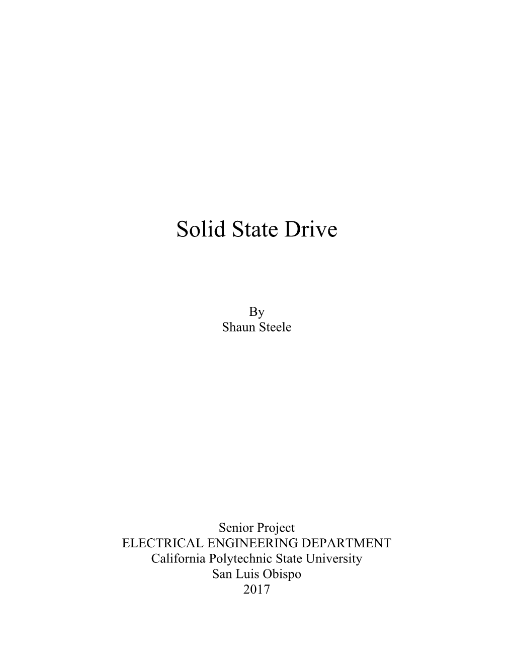 Solid State Drive