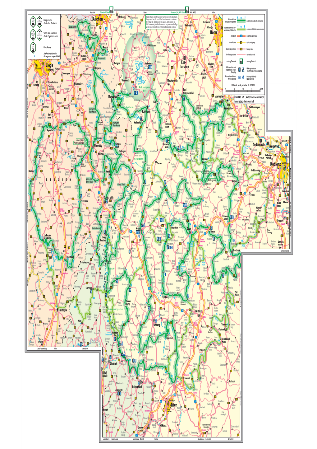 42 37 VENN U. Seenroute Routedes CHATEAUX Trois Frontières Routefagnes Et LACS Burgenroute Im Drei Ländereck Ourtalroute