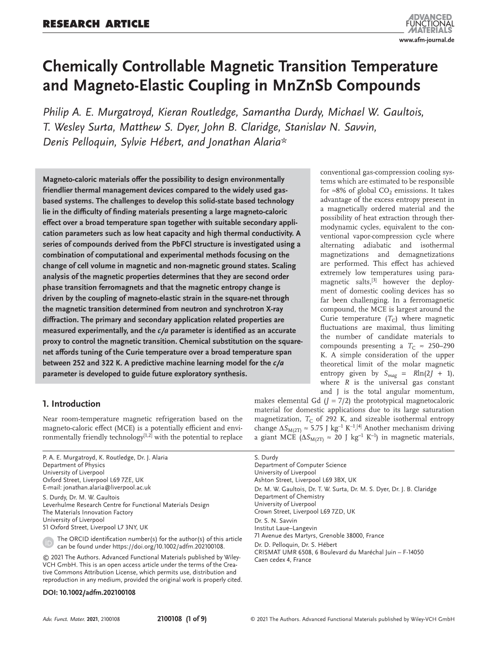 Chemically Controllable Magnetic Transition Temperature and Magneto-Elastic Coupling in Mnznsb Compounds
