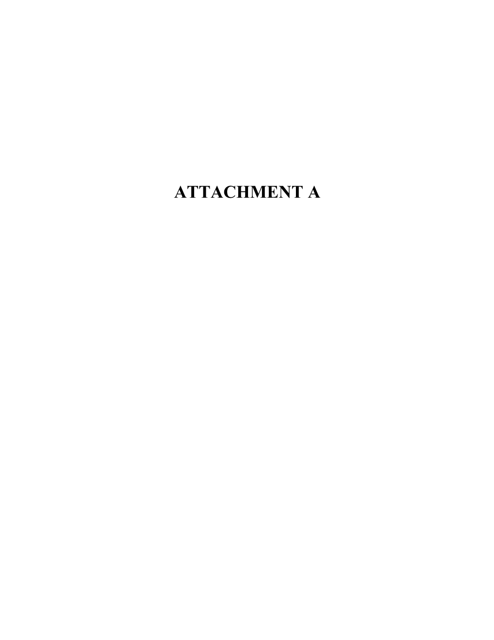 Attachment A