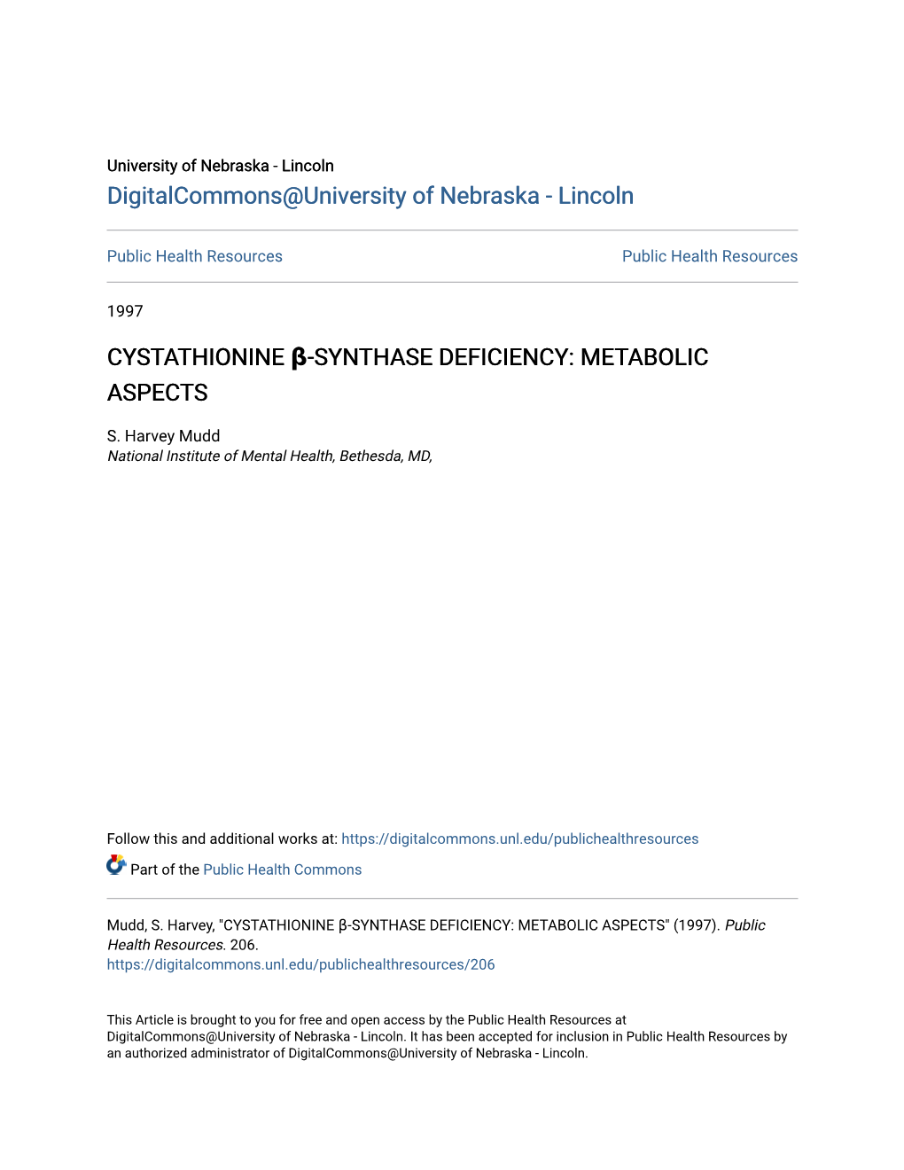 Metabolic Aspects