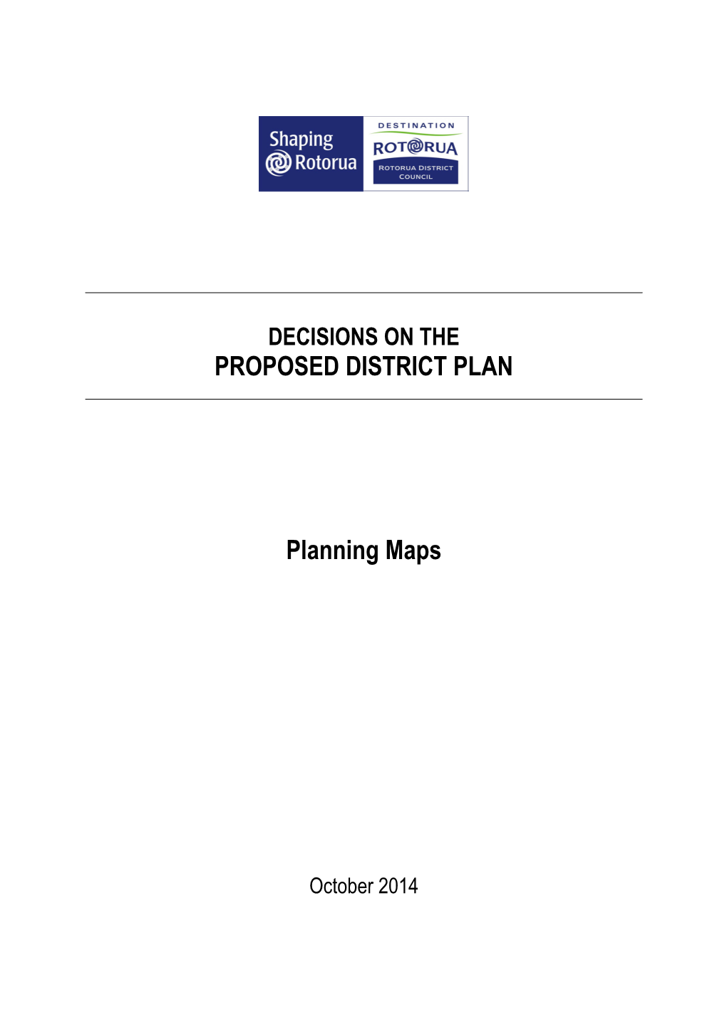 PROPOSED DISTRICT PLAN Planning Maps