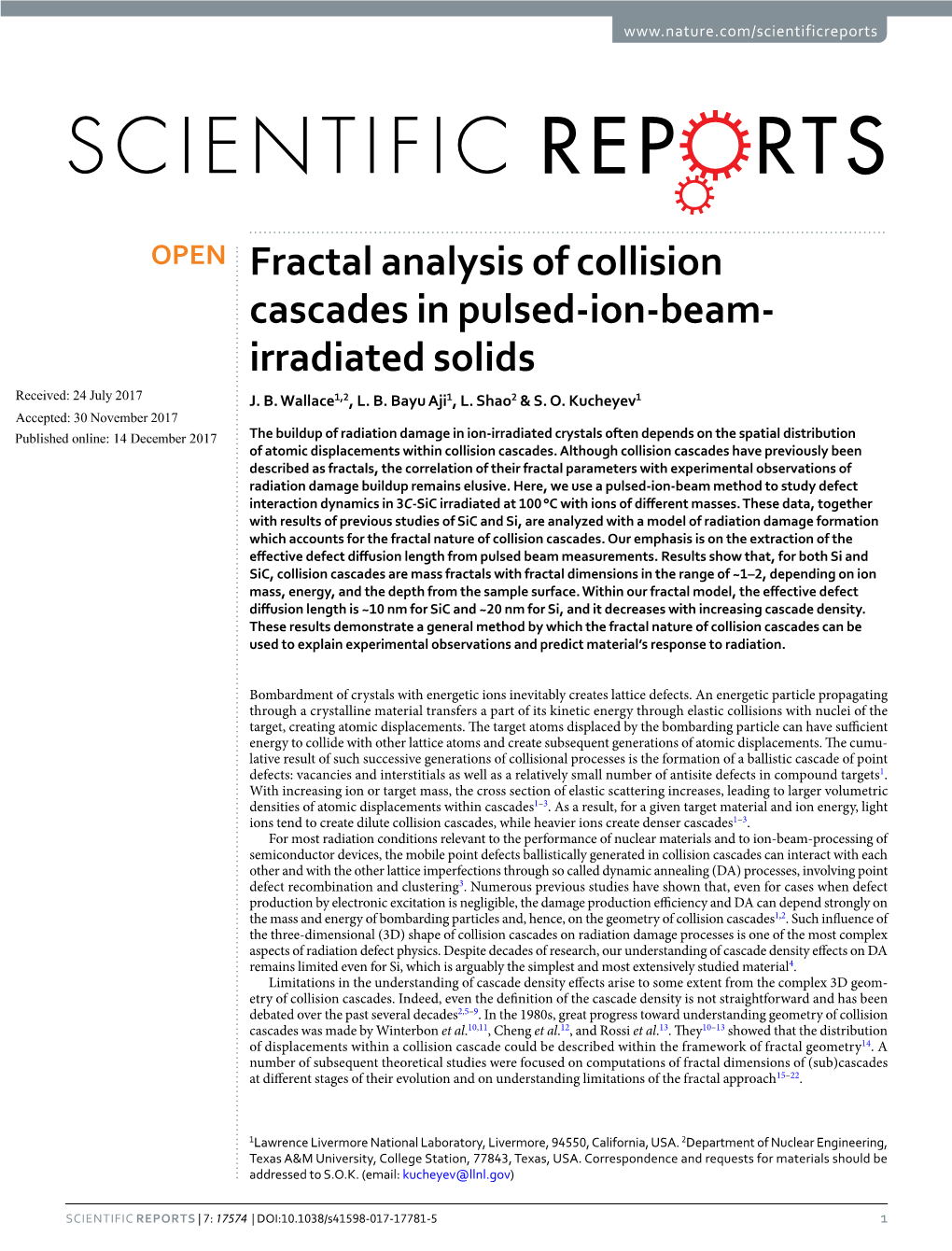 Fractal Analysis of Collision Cascades in Pulsed-Ion-Beam-Irradiated Solids