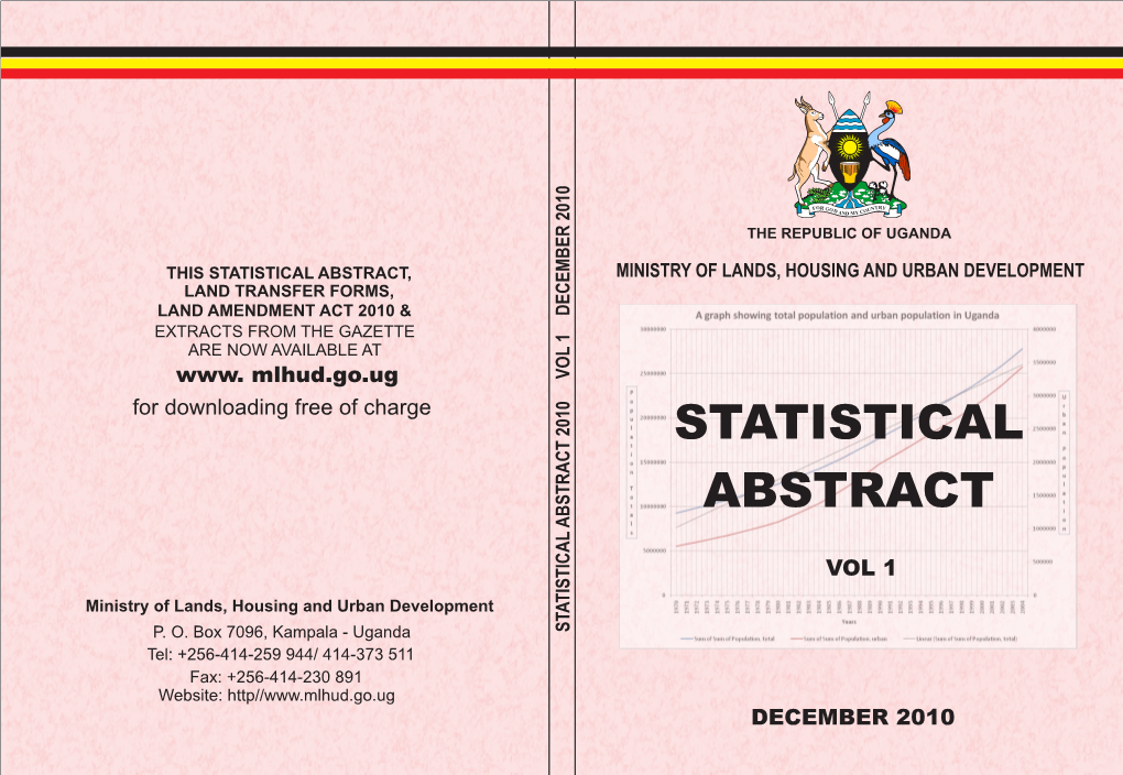 MLHUD Statistical Abstract 2010