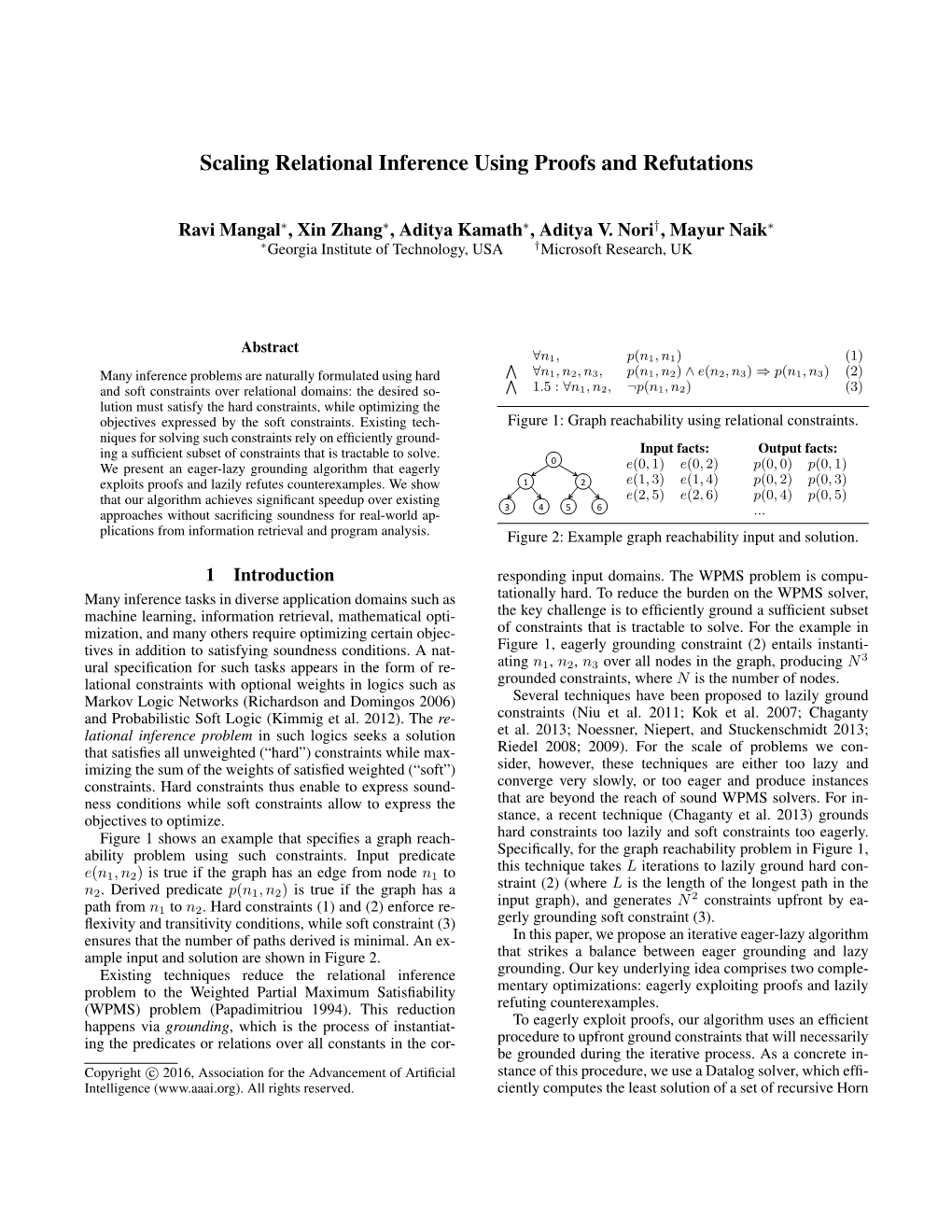 Scaling Relational Inference Using Proofs and Refutations