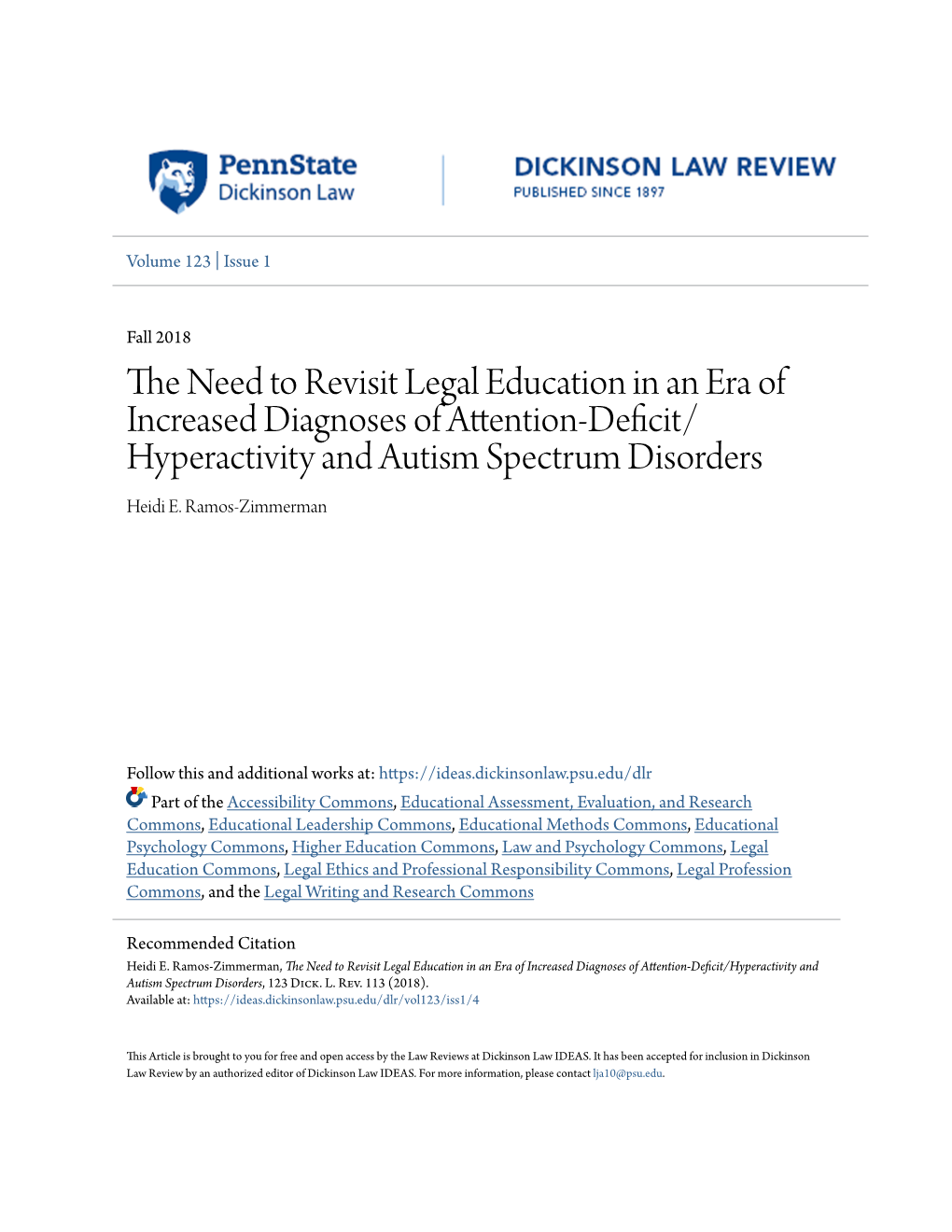 Hyperactivity and Autism Spectrum Disorders Heidi E