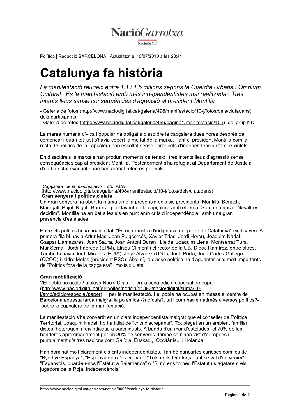 Catalunya Fa Història