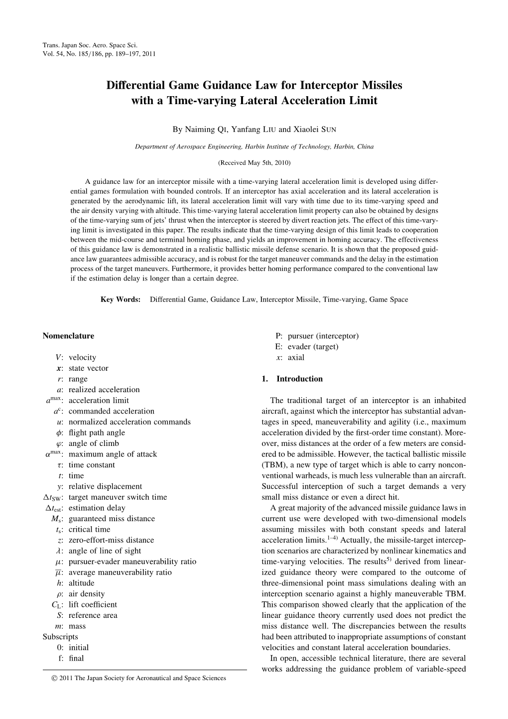 Differential Game Guidance Law for Interceptor Missiles with a Time