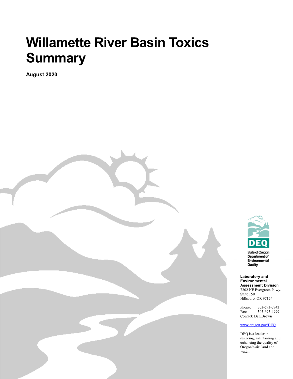 Willamette River Basin Toxics Summary