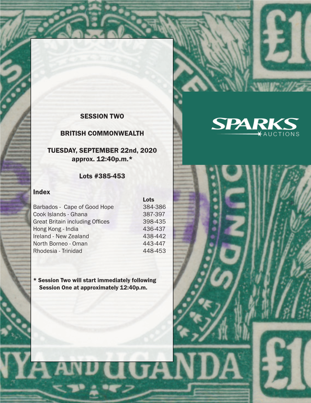 Sparks Auctions Sale