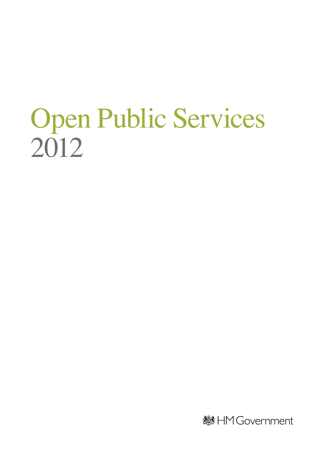 Open Public Services 2012