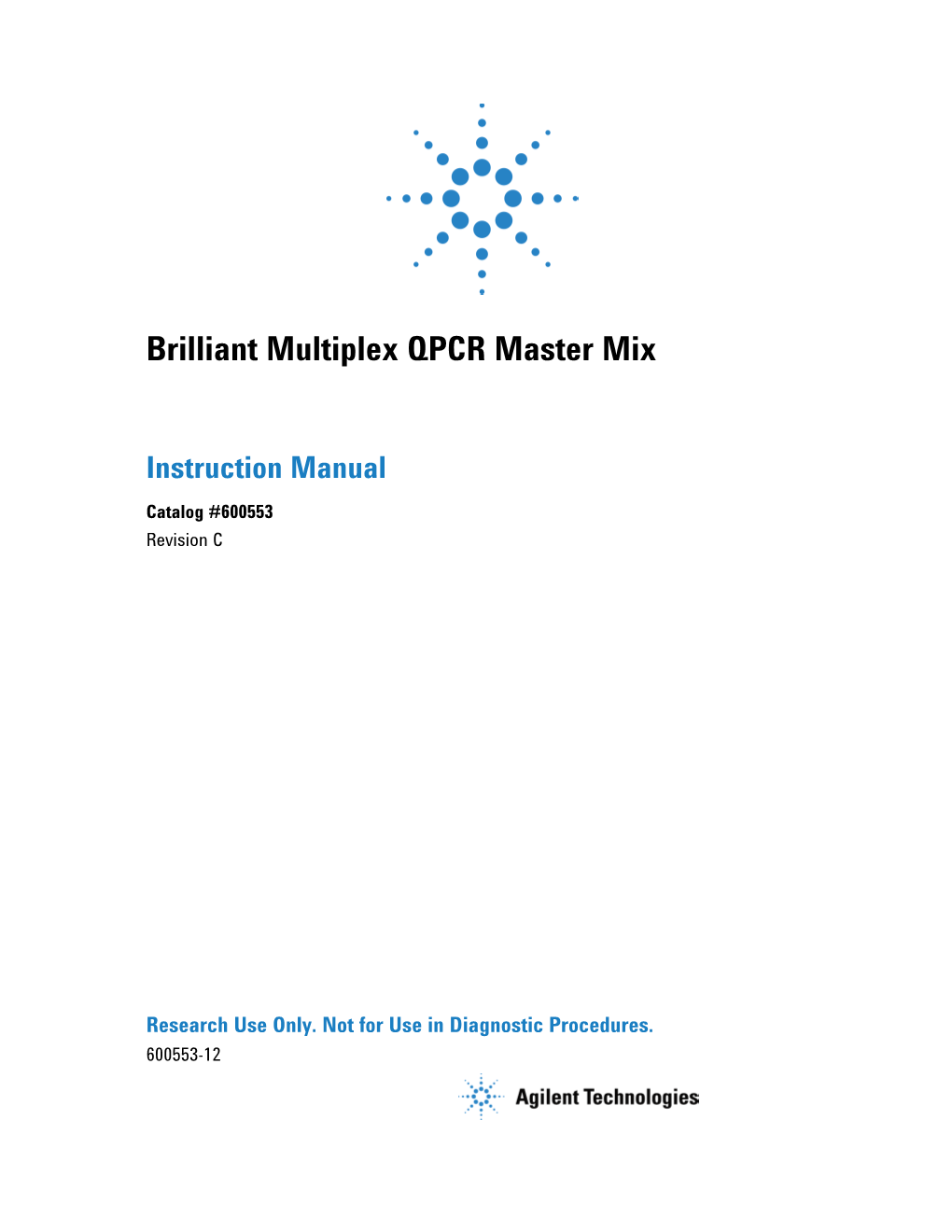 Manual: Brilliant Multiplex QPCR Master