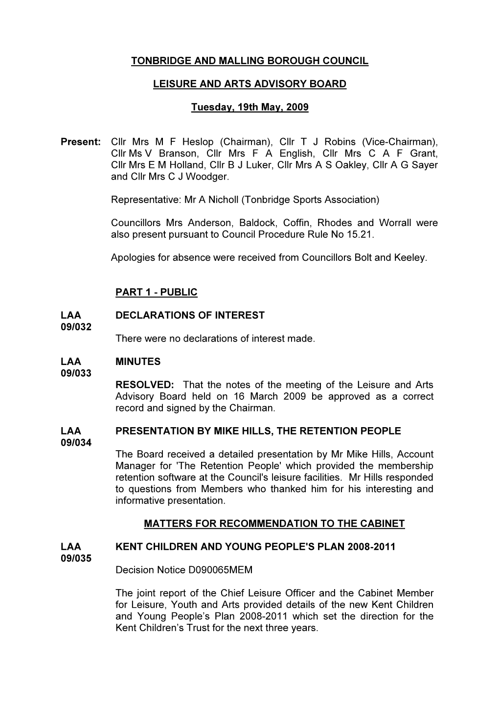 Tonbridge and Malling Borough Council Leisure