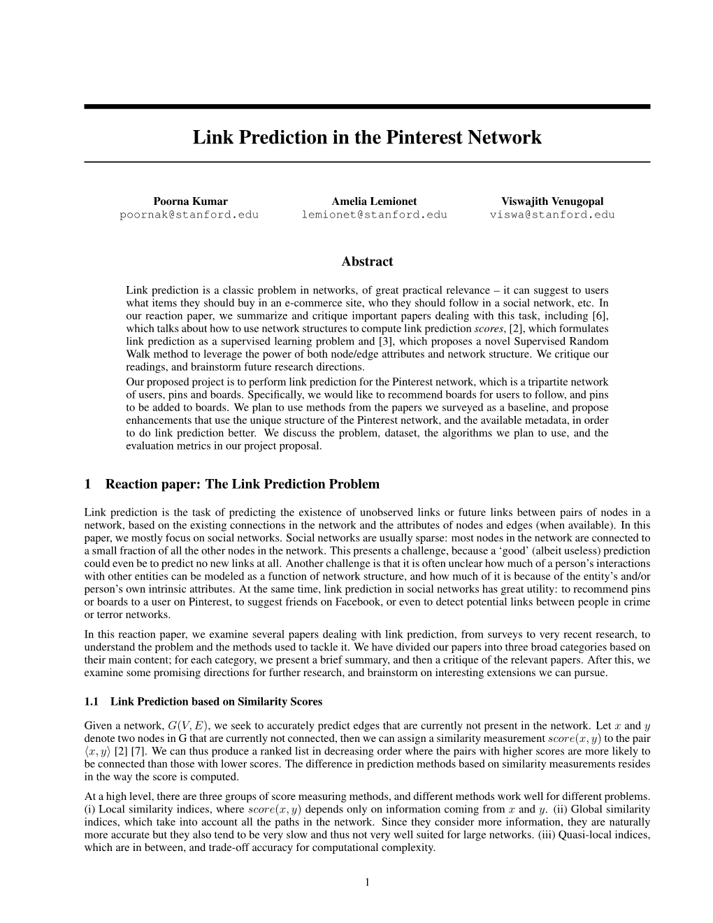 Link Prediction in the Pinterest Network
