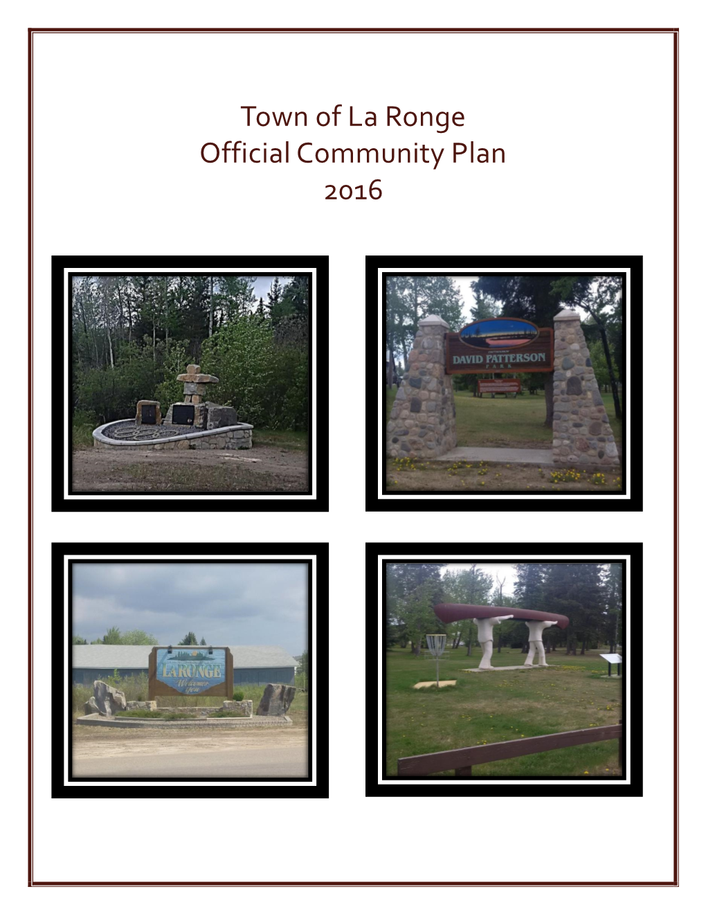 Town of La Ronge Official Community Plan 2016