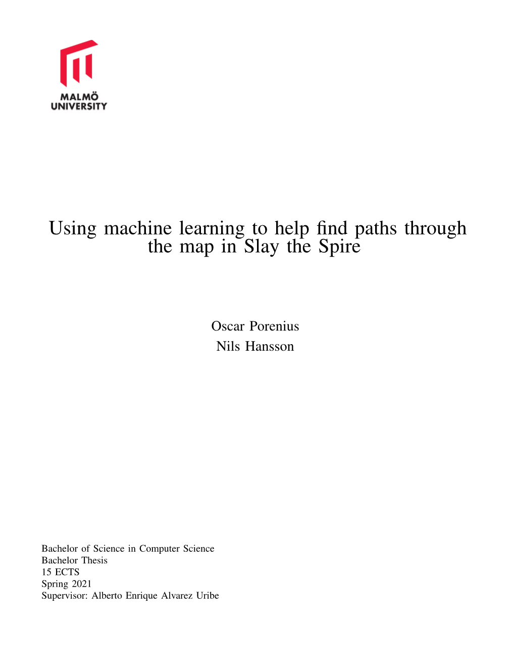 Using Machine Learning to Help Find Paths Through the Map in Slay The