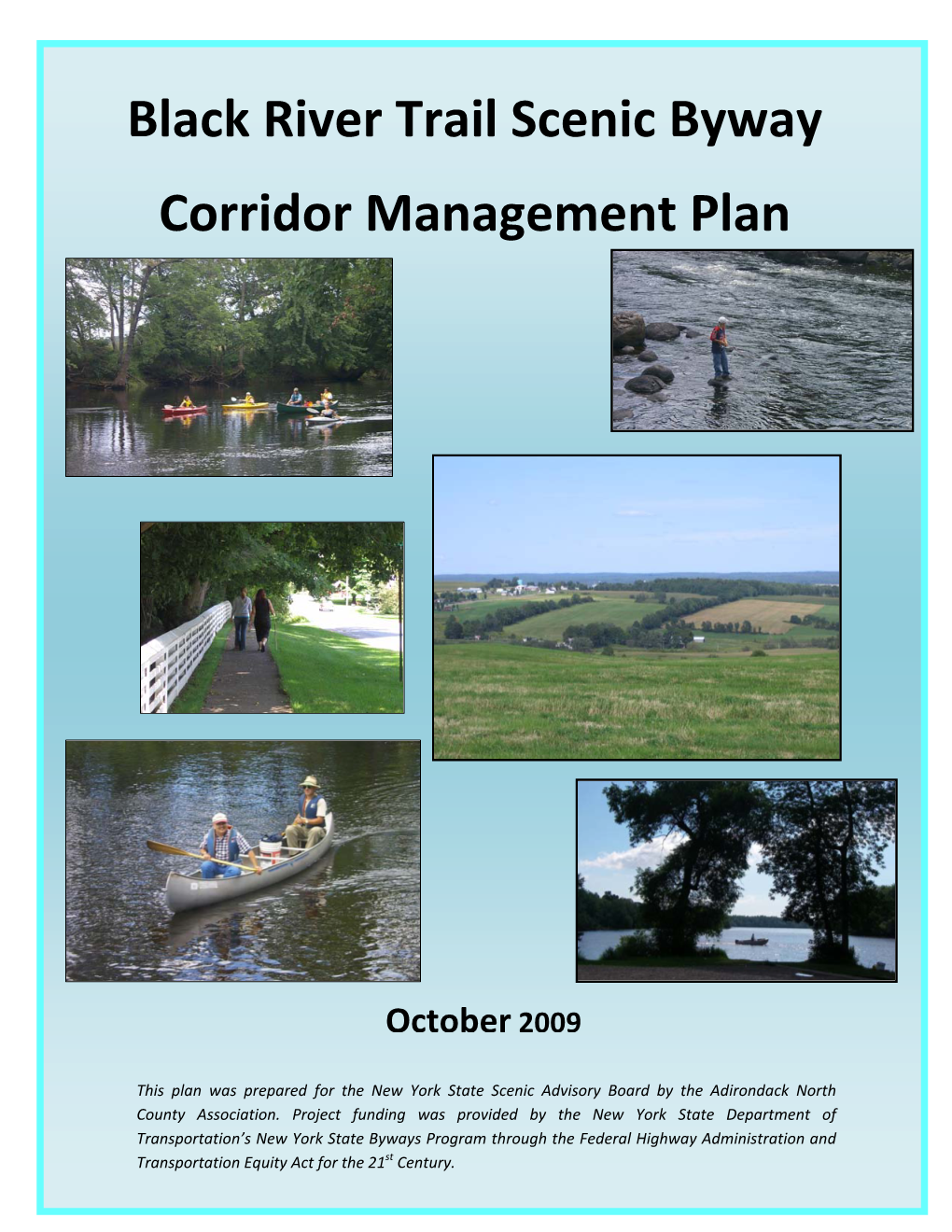 Black River Trail Scenic Byway Corridor Management Plan