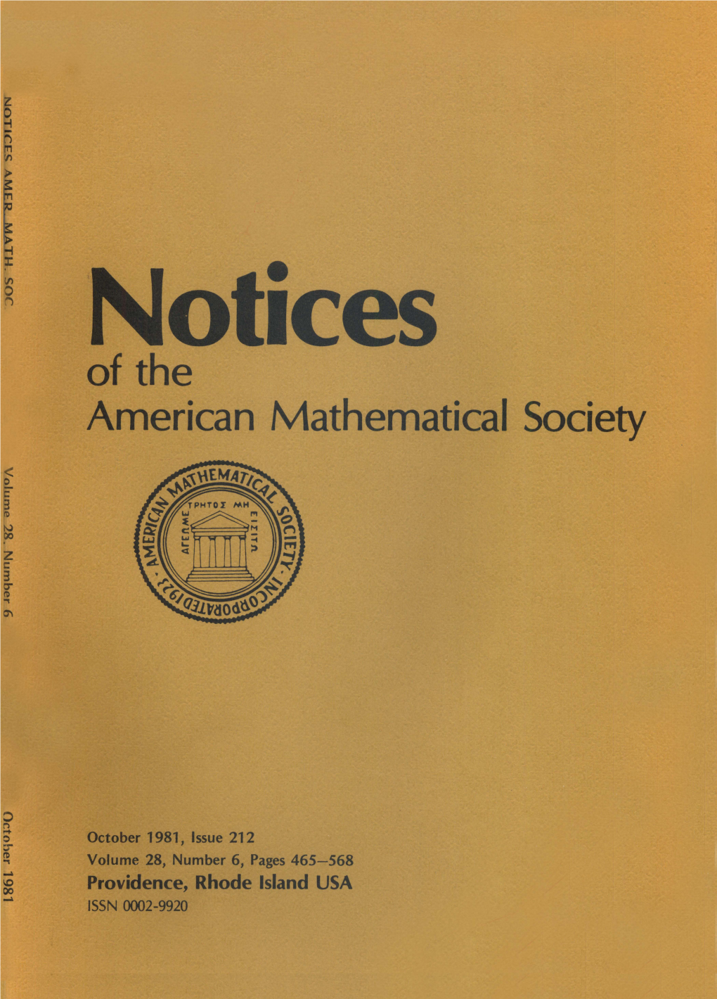 Notices of the American Mathematical Society