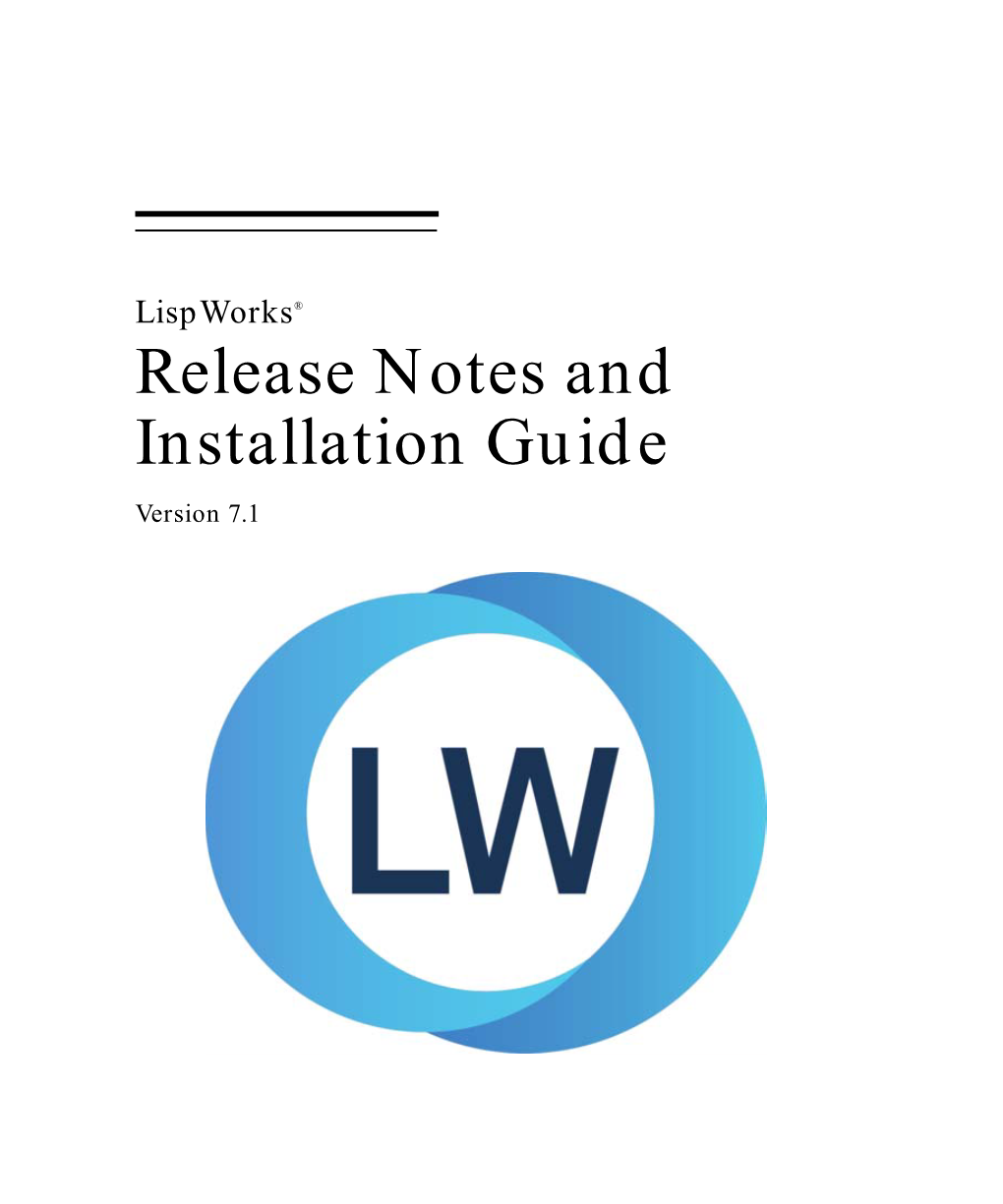 Release Notes and Installation Guide