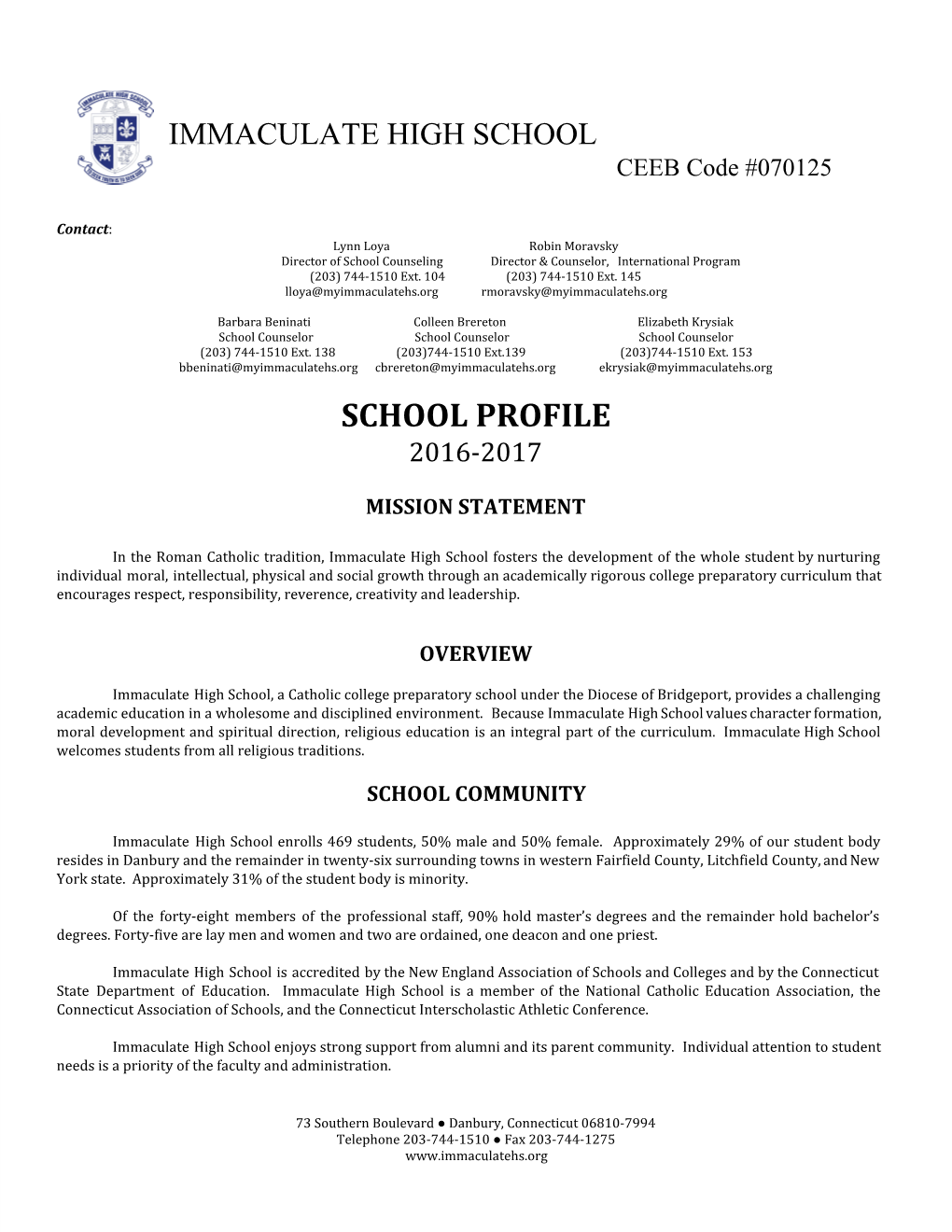 School Profile 2016­2017