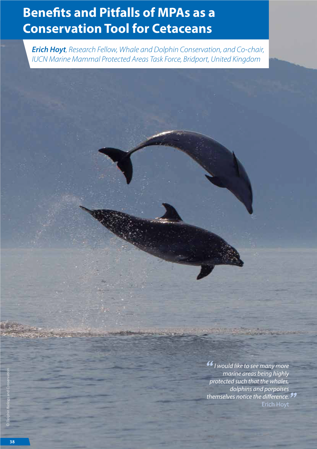 Benefits and Pitfalls of Mpas As a Conservation Tool for Cetaceans