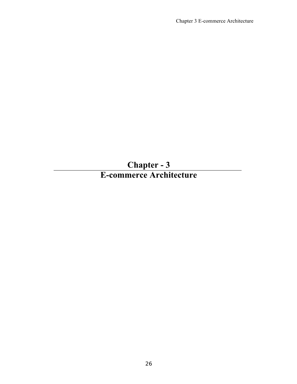 Chapter 3 E-Commerce Architecture