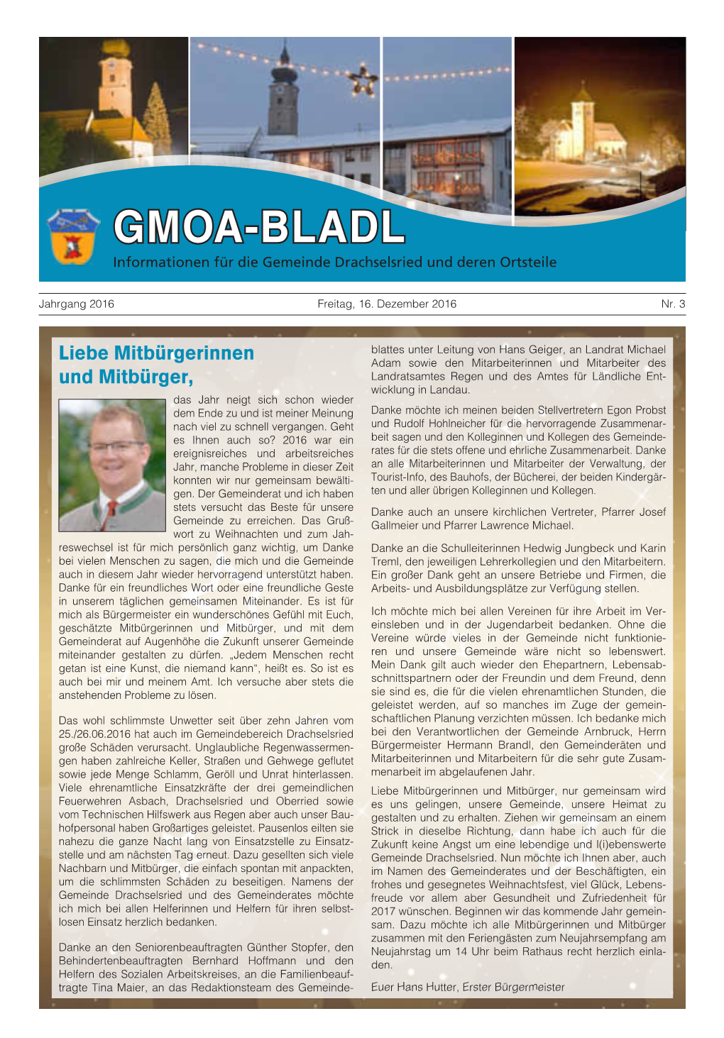 Gmoa-Bladl Informationen Für Die Gemeinde Drachselsried Und Deren Ortsteile