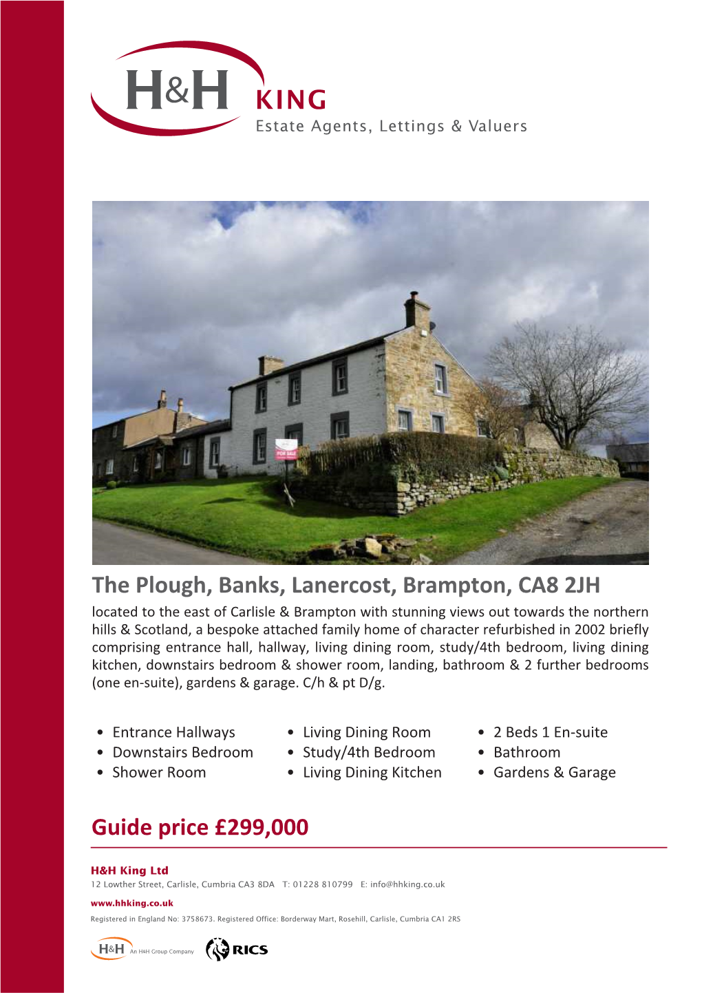 The Plough, Banks, Lanercost, Brampton, CA8 2JH Guide Price £299,000