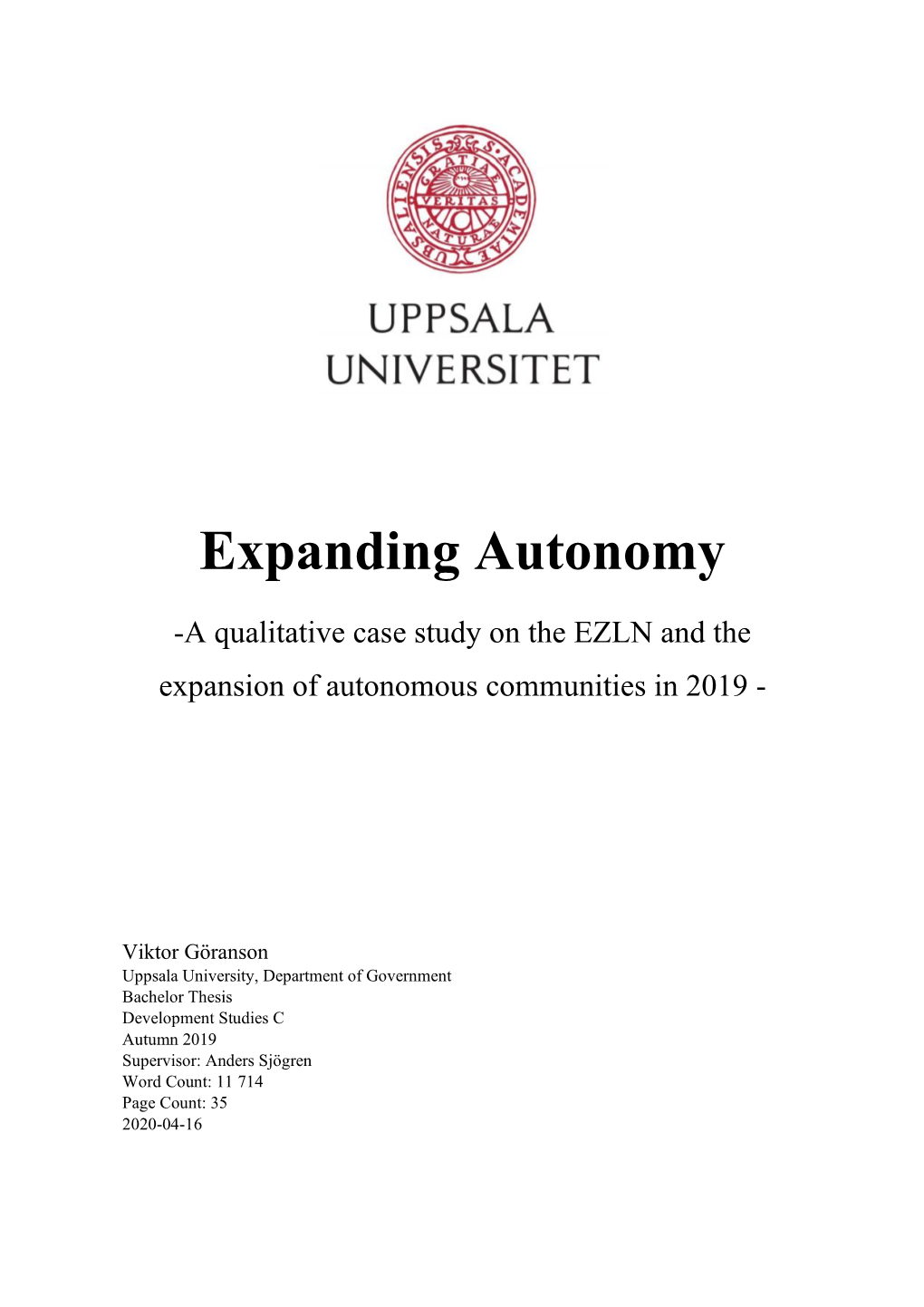 Expanding Autonomy