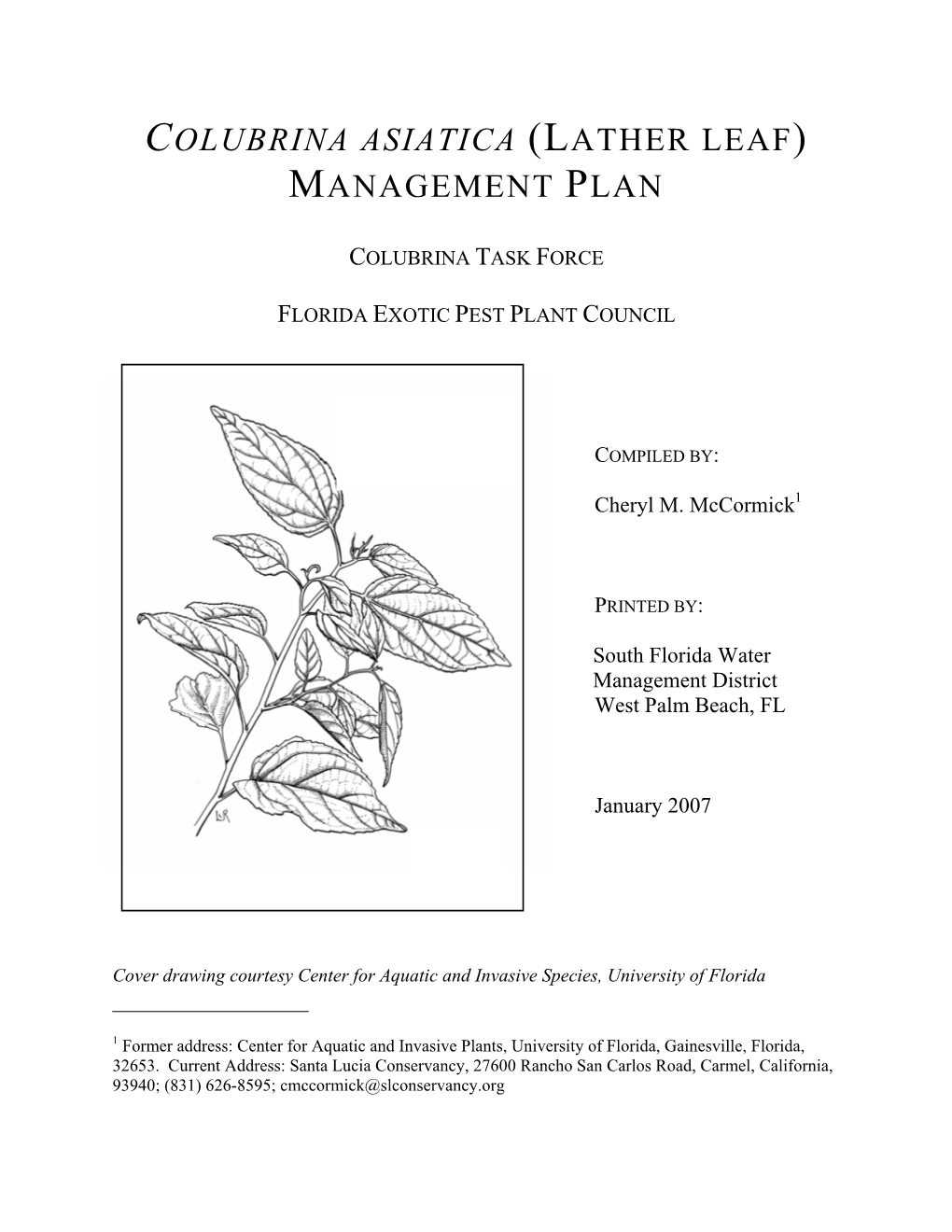 Colubrina Asiatica (Lather Leaf) Management Plan
