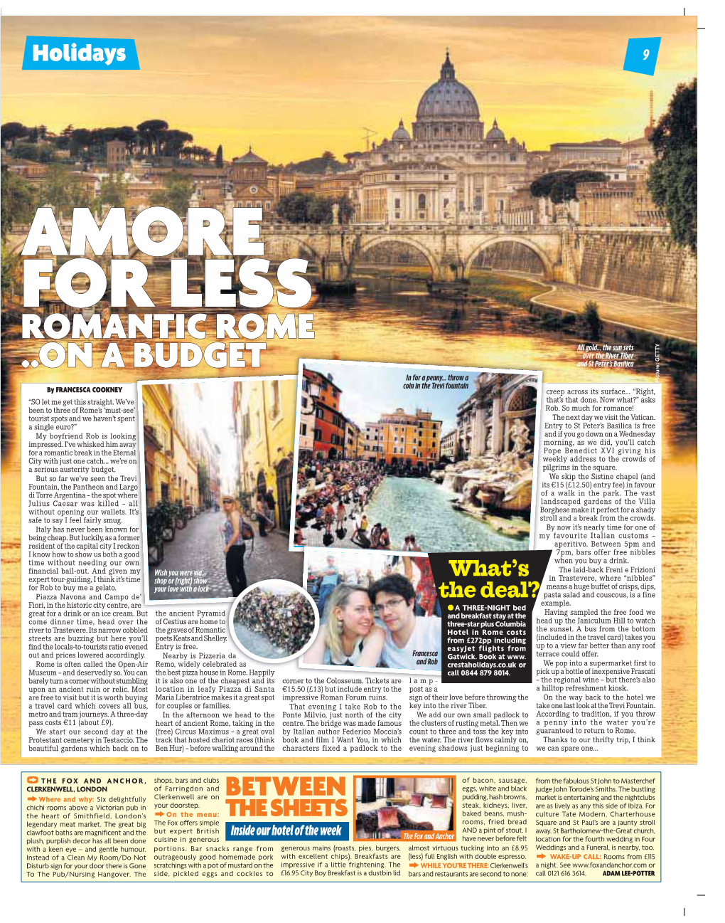 Romantic Rome ..On a Budget