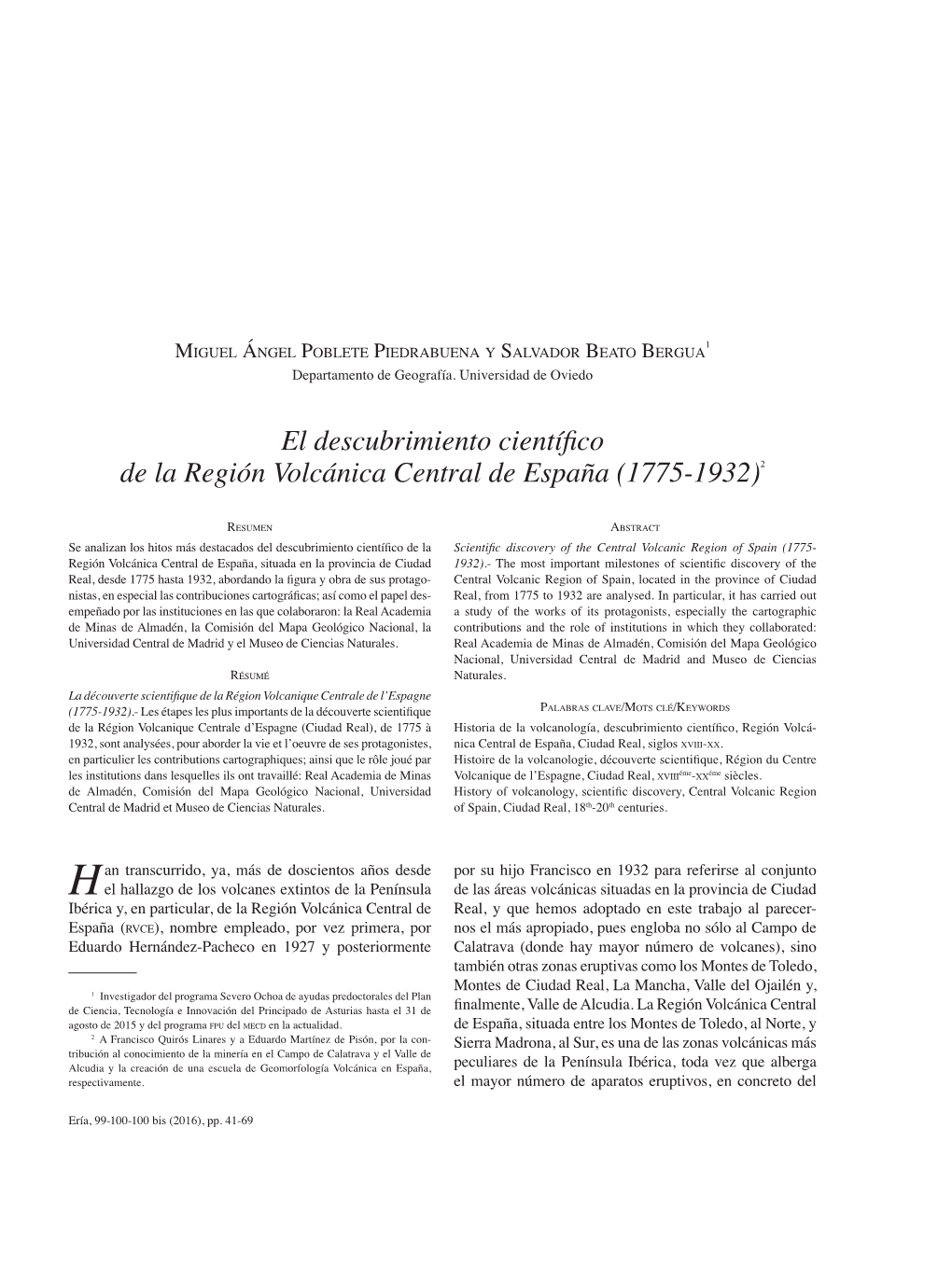 El Descubrimiento Científico De La Región Volcánica Central De España (1775-1932)2