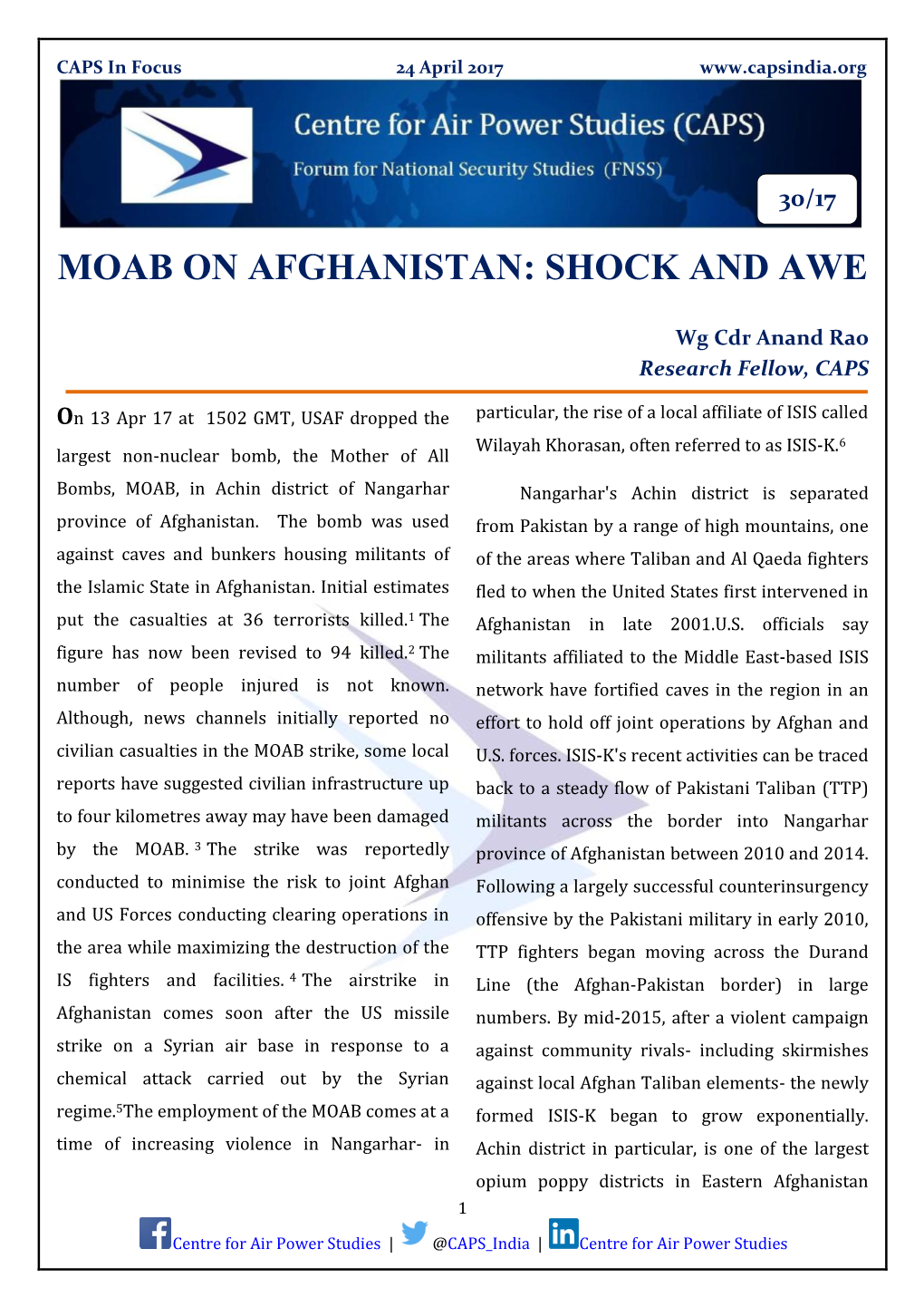 Moab on Afghanistan: Shock and Awe