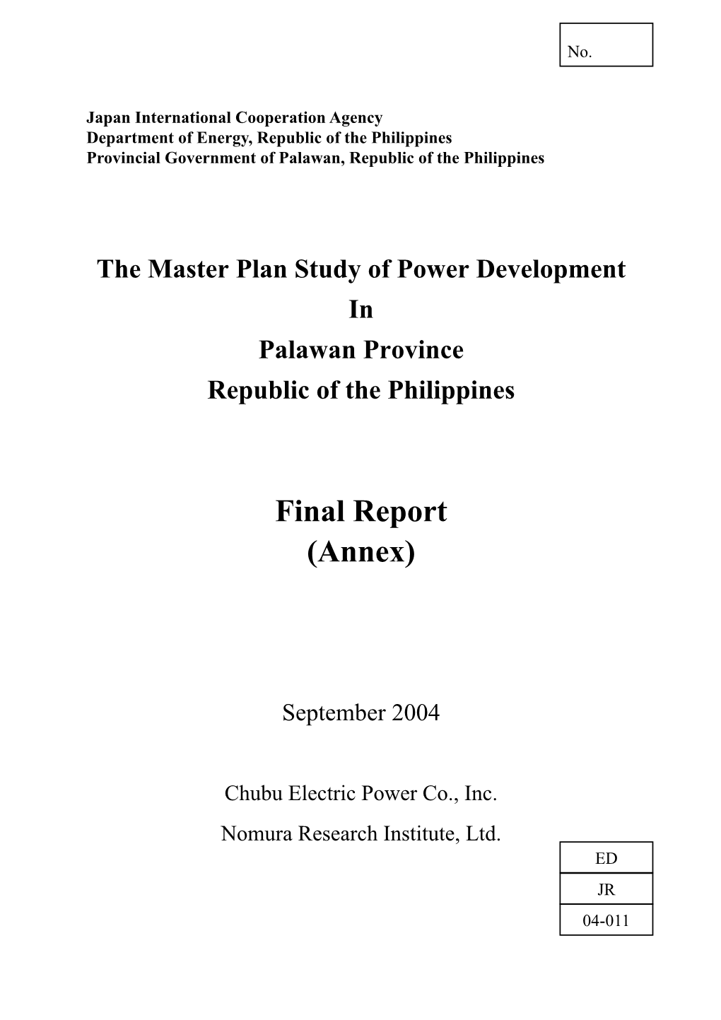 Final Report (Annex)