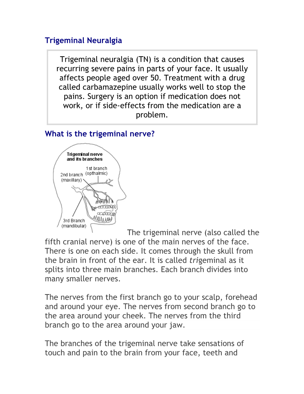 Trigeminal Neuralgia (TN) Is a Condition That Causes Recurring Severe Pains in Parts of Your Face