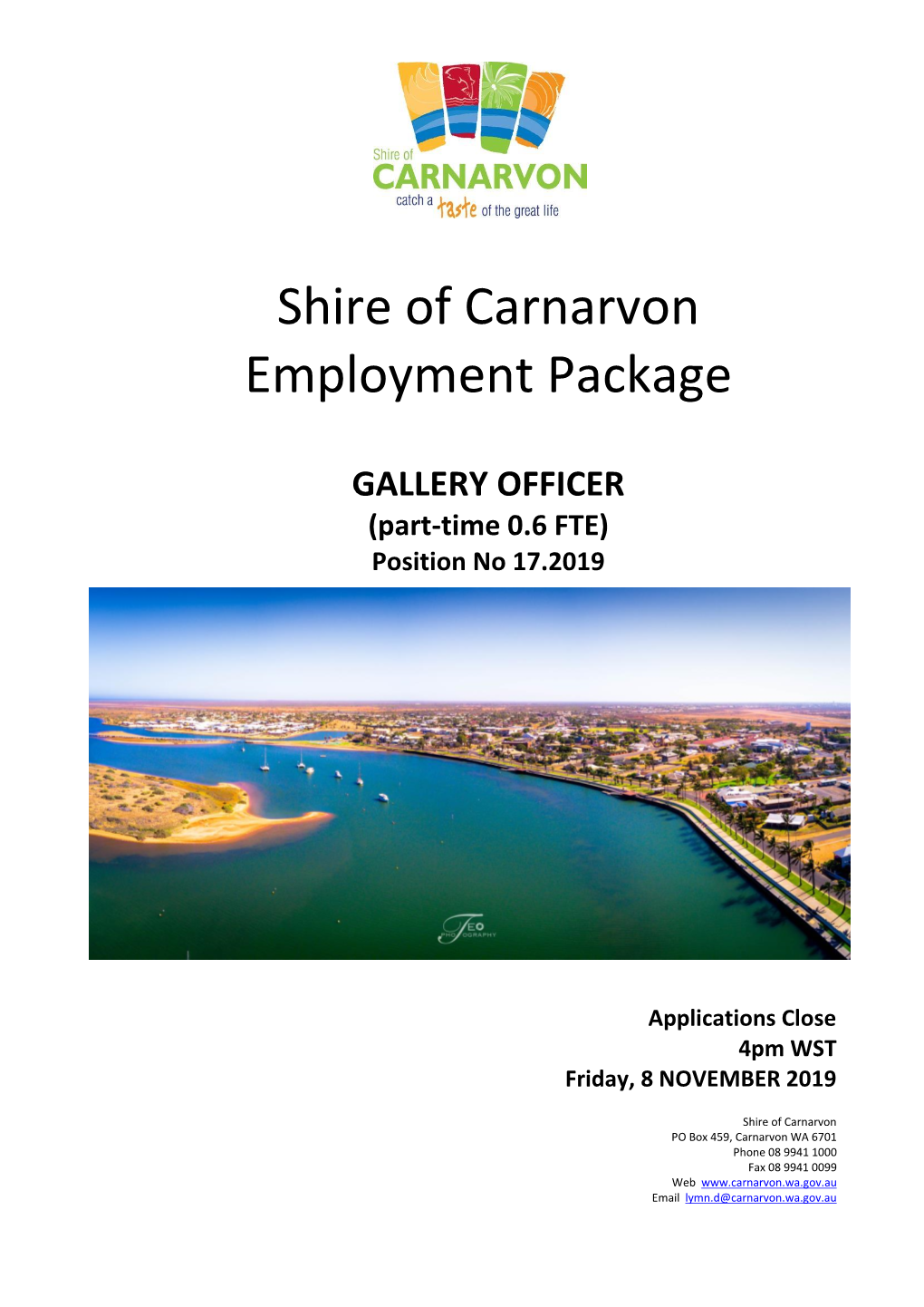 GALLERY OFFICER (Part-Time 0.6 FTE) Position No 17.2019