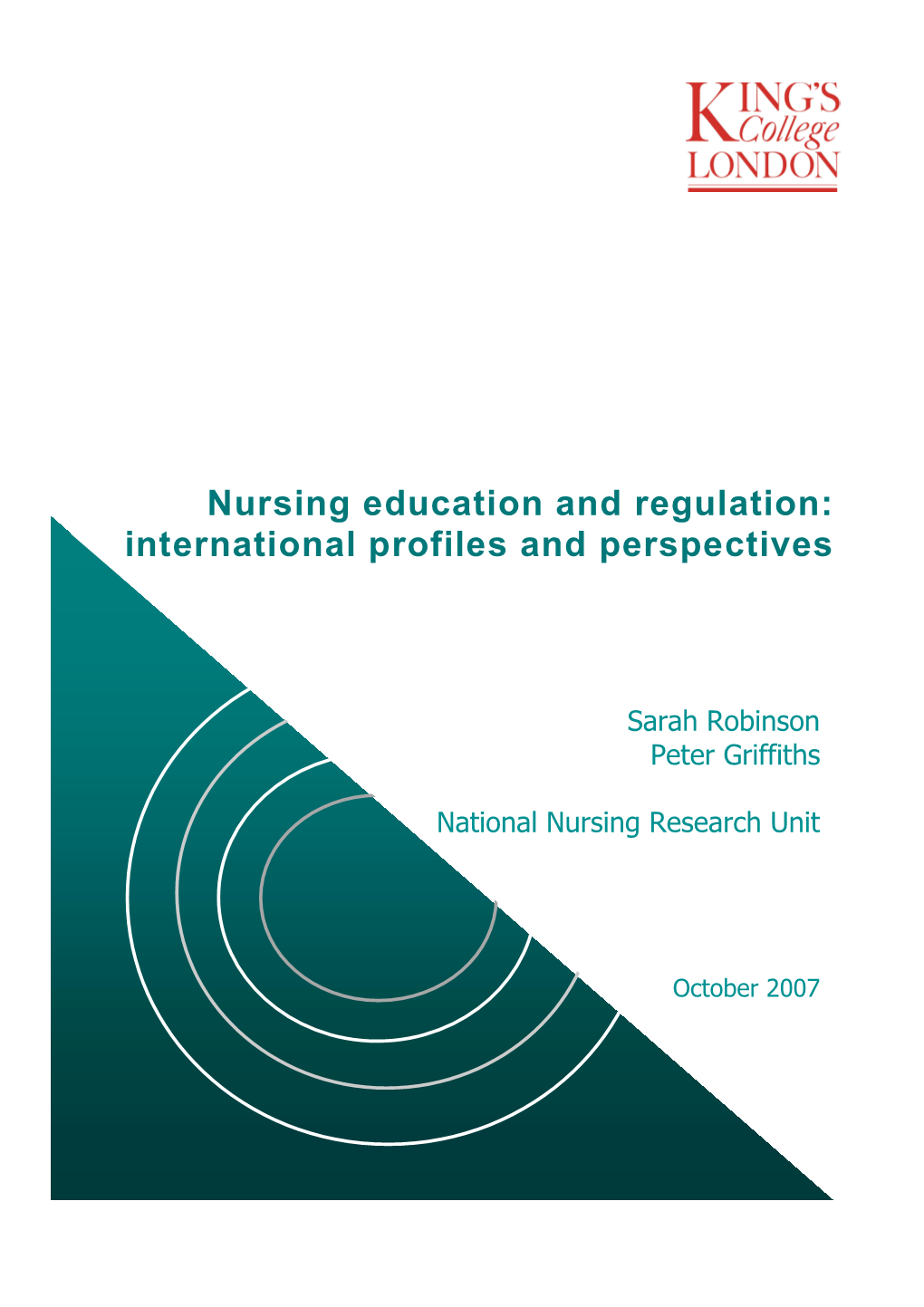 Nursing Education and Regulation: International Profiles and Perspectives