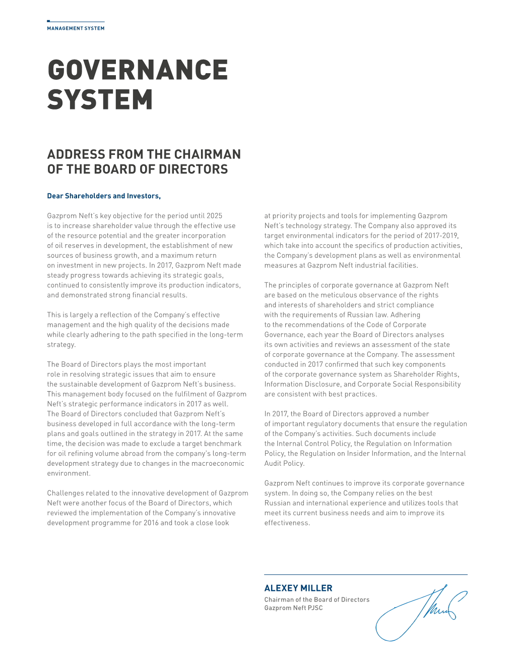Corporate Governance System As Shareholder Rights, the Sustainable Development of Gazprom Neft’S Business