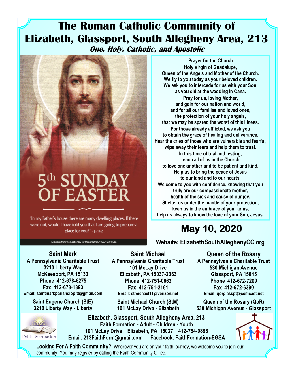 The Roman Catholic Community of Elizabeth, Glassport, South Allegheny Area, 213 One, Holy, Catholic, and Apostolic